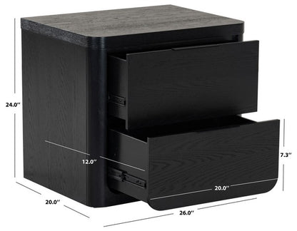 Raylie 2 Drawer Wood Nightstand