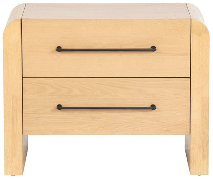Katrina Wood 2 Drawer Nightstand