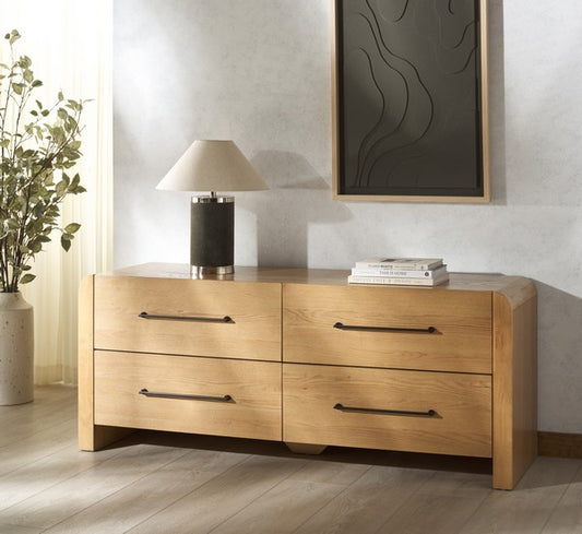 Katrina Wood 4 Drawer Dresser
