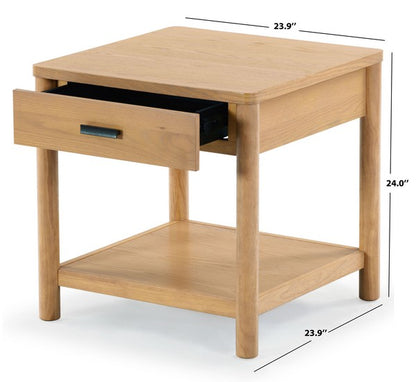 Jaylessa Wood 1 Drawer End Table