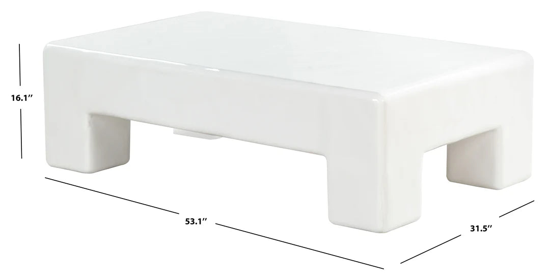 Branford Rectangle Concrete Coffee Table