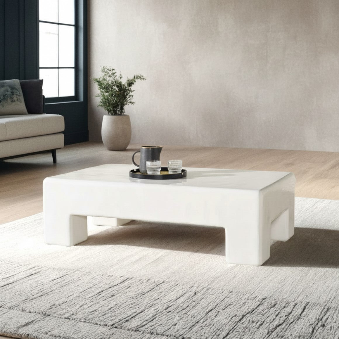 Branford Rectangle Concrete Coffee Table