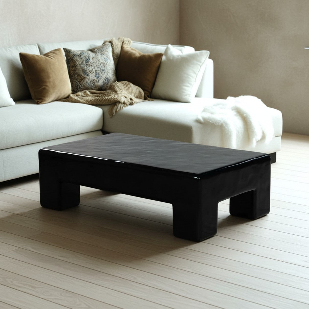 Branford Rectangle Concrete Coffee Table