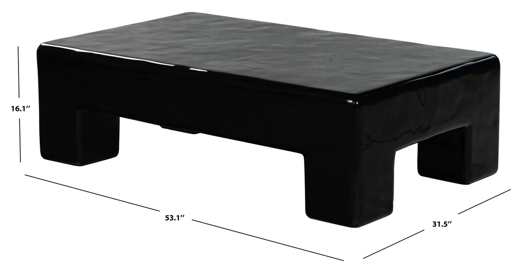 Branford Rectangle Concrete Coffee Table