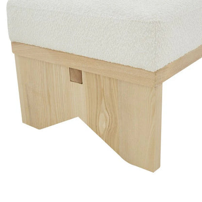 Sharyn Boucle & Wood Bench