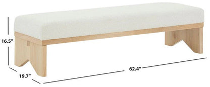 Sharyn Boucle & Wood Bench