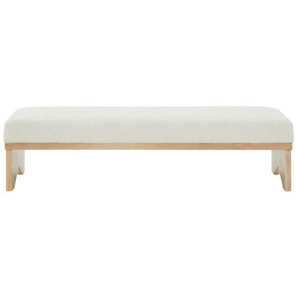 Sharyn Boucle & Wood Bench