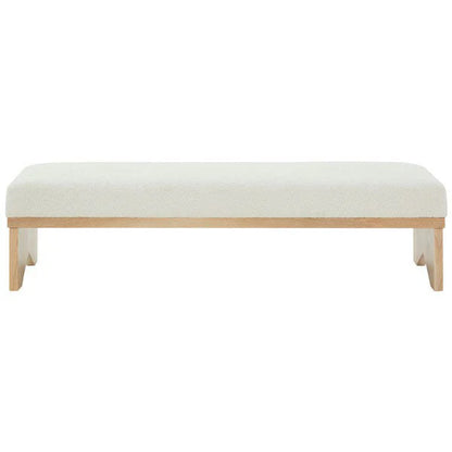 Sharyn Boucle & Wood Bench