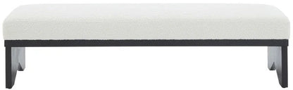Sharyn Boucle & Wood Bench