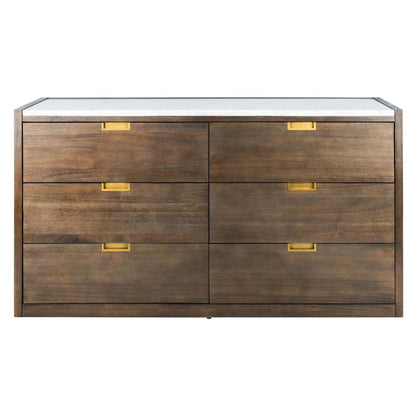 Adeline 6 Drawer Dresser - Dark Chocolate