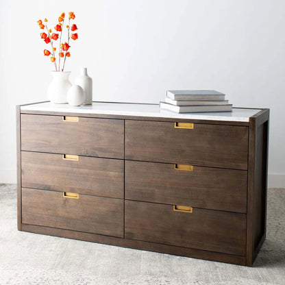 Adeline 6 Drawer Dresser - Dark Chocolate
