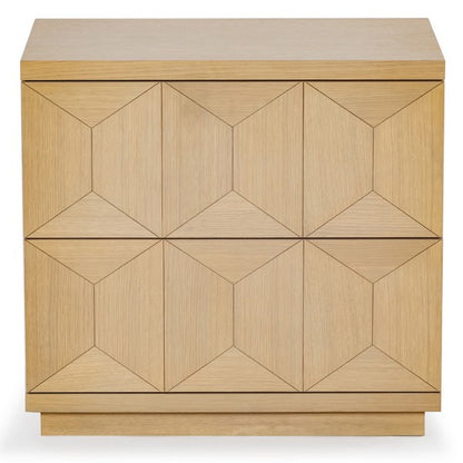 Deziree Wood 2 Drawer Nightstand