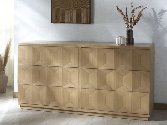 Deziree Wood 6 Drawer Dresser