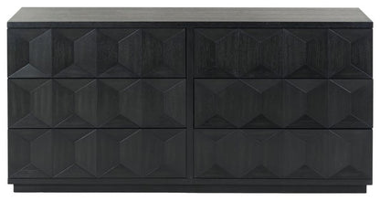Deziree Wood 6 Drawer Dresser