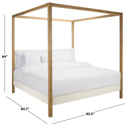 Graciella Boucle King Canopy Bed