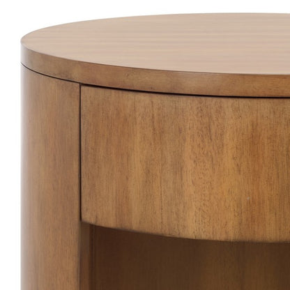 Daiya Round 1 Drawer Wood Nightstand