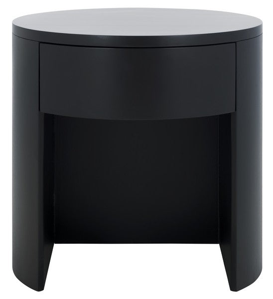 Daiya Round 1 Drawer Wood Nightstand