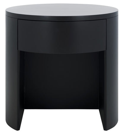 Daiya Round 1 Drawer Wood Nightstand