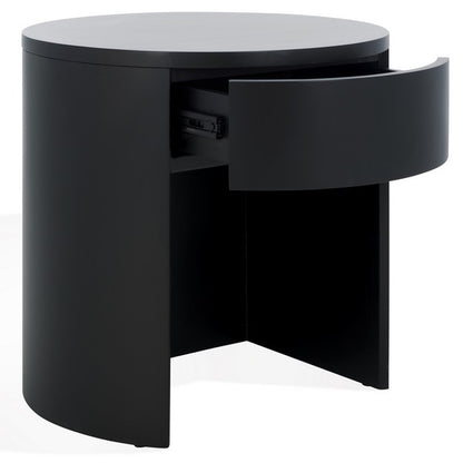 Daiya Round 1 Drawer Wood Nightstand