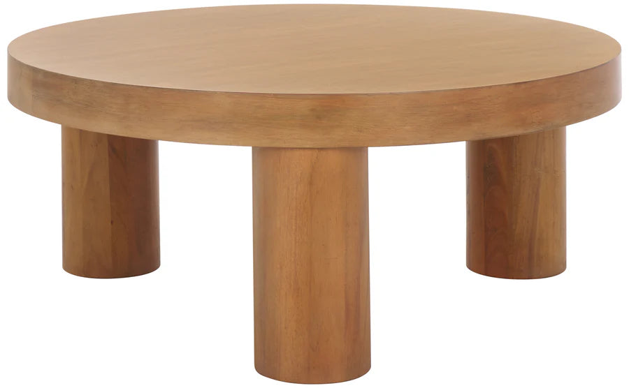 Bary Round 3 Leg Wood Coffee Table