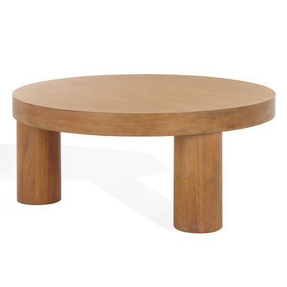 Bary Round 3 Leg Wood Coffee Table