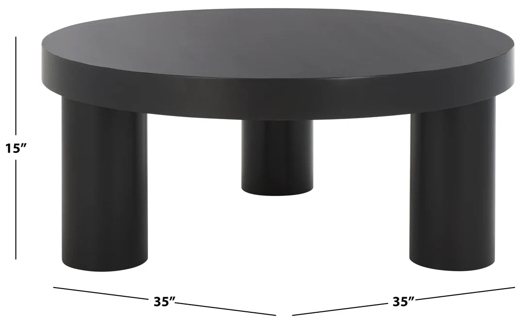 Bary Round 3 Leg Wood Coffee Table
