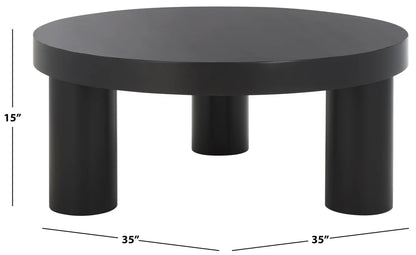 Bary Round 3 Leg Wood Coffee Table