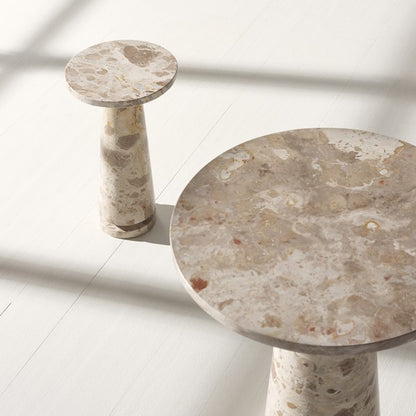 Valentia Tall Round Marble Accent Table