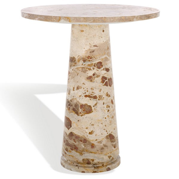 Valentia Tall Round Marble Accent Table