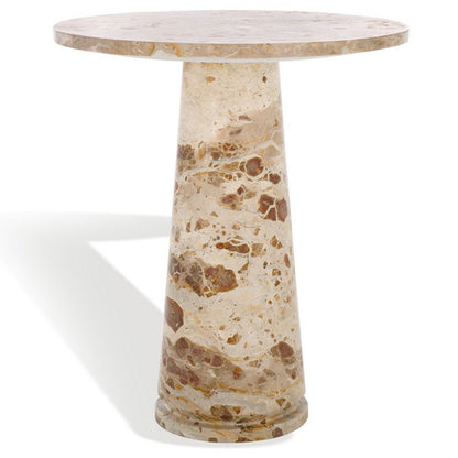 Valentia Tall Round Marble Accent Table