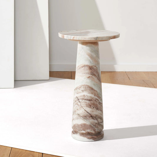 Valentia Round Marble Accent Table
