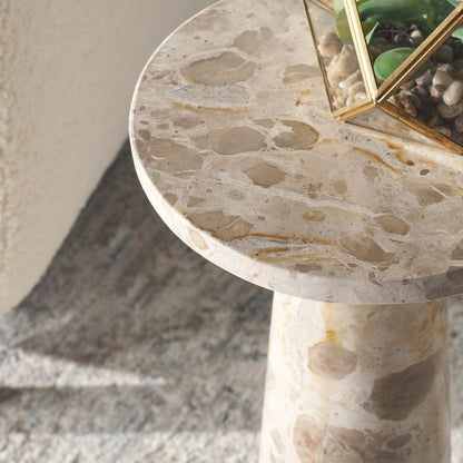 Valentia Round Marble Accent Table