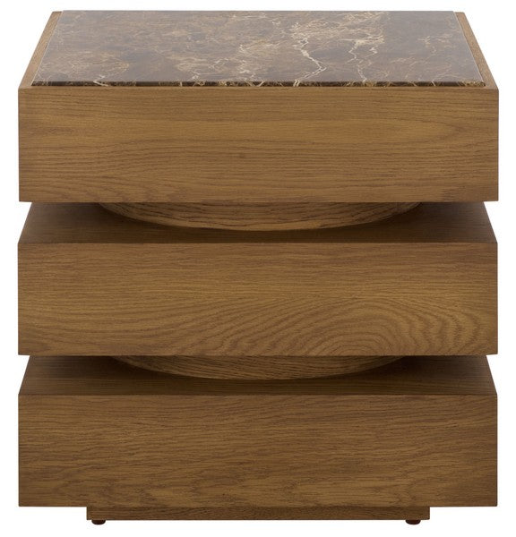 Shayrina Marble Accent Table Walnut