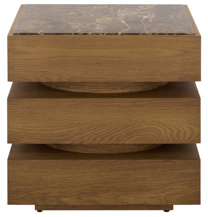 Shayrina Marble Accent Table Walnut