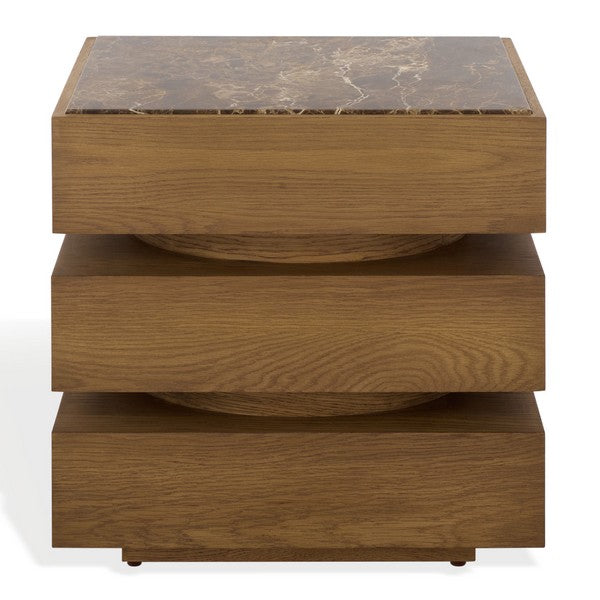 Shayrina Marble Accent Table Walnut