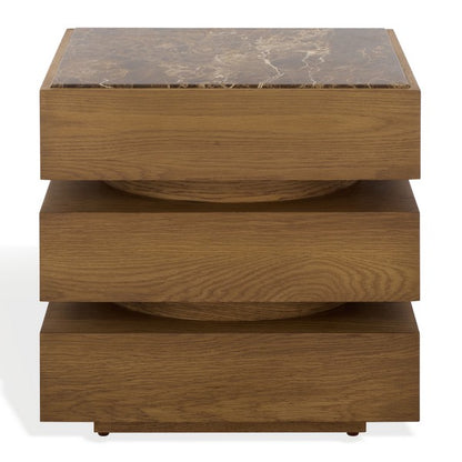 Shayrina Marble Accent Table Walnut