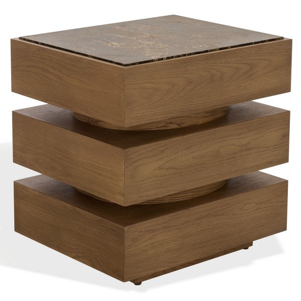 Shayrina Marble Accent Table Walnut