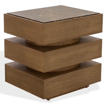 Shayrina Marble Accent Table Walnut