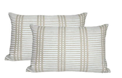Dash Dot Pillow Cover in Chalk, Walter G Textiles