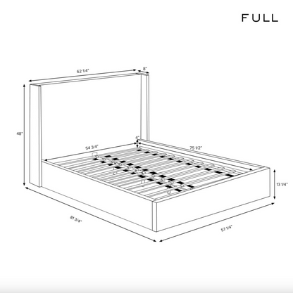 Thea 48" Wingback Platform Bed