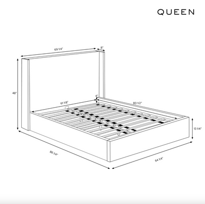 Thea 48" Wingback Platform Bed