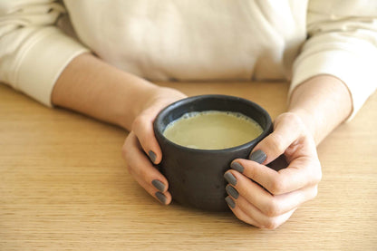Stoneware Black Matcha Bowl