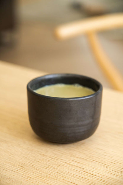 Stoneware Black Matcha Bowl