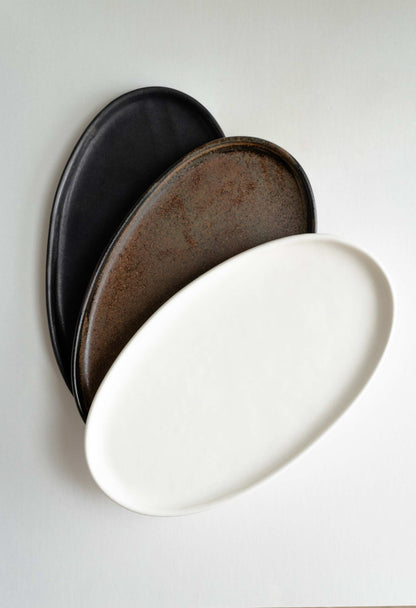 Rust Matte Stoneware Serving Platter