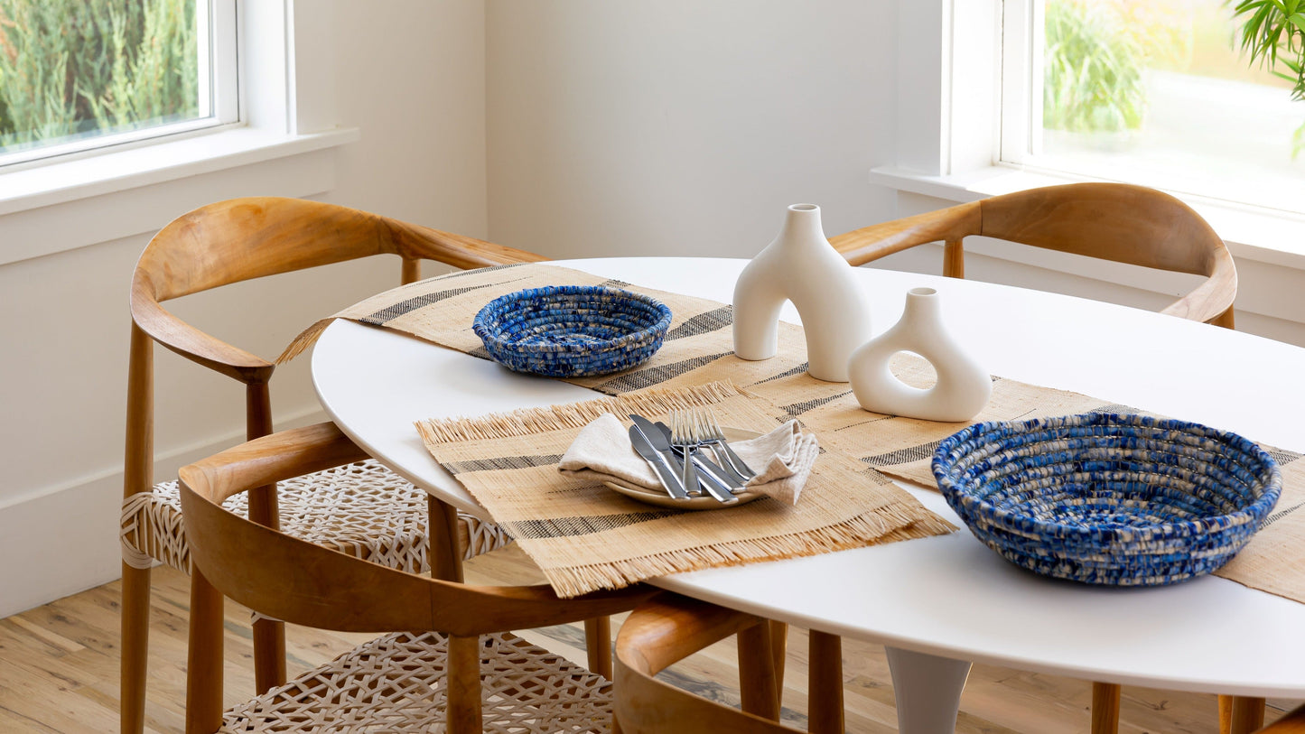 Raffia Placemat (Pair) - Handwoven Chevron