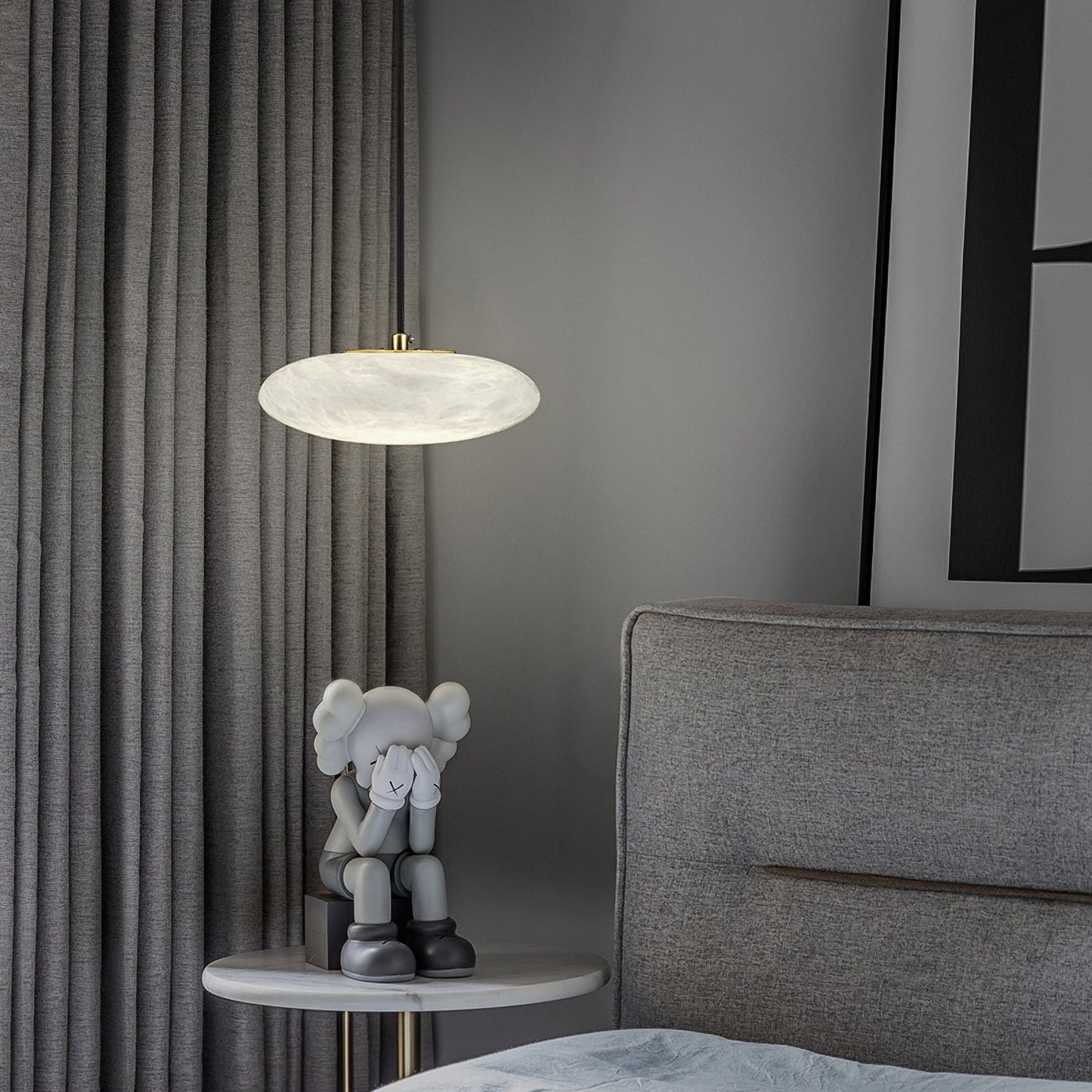 TONGOTDI Round Marble Pendant Lamp
