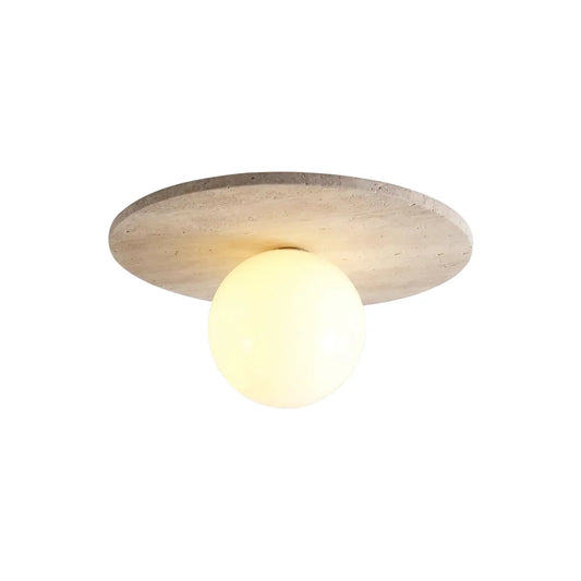 Tanner Disc Travertine Ceiling Light