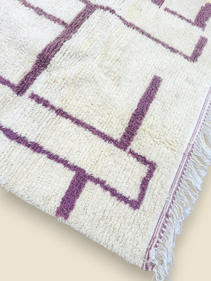 Tashelhit Berber Rug – Abstract Pattern Beni Ourain Style