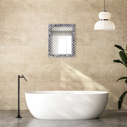 Make to Order Moroccan Grey Mirror Bone & Resin Inlay Collection in 4 Sizes