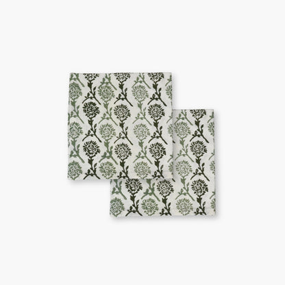 Nikhar Linen Table Napkins - Sage Green Set of 2